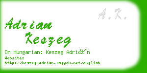 adrian keszeg business card